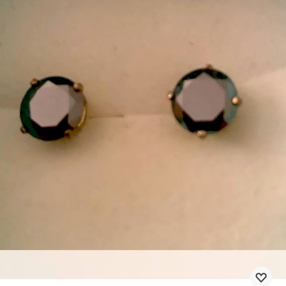 Natural Black Diamond earrings post. NWOTS. Authentic